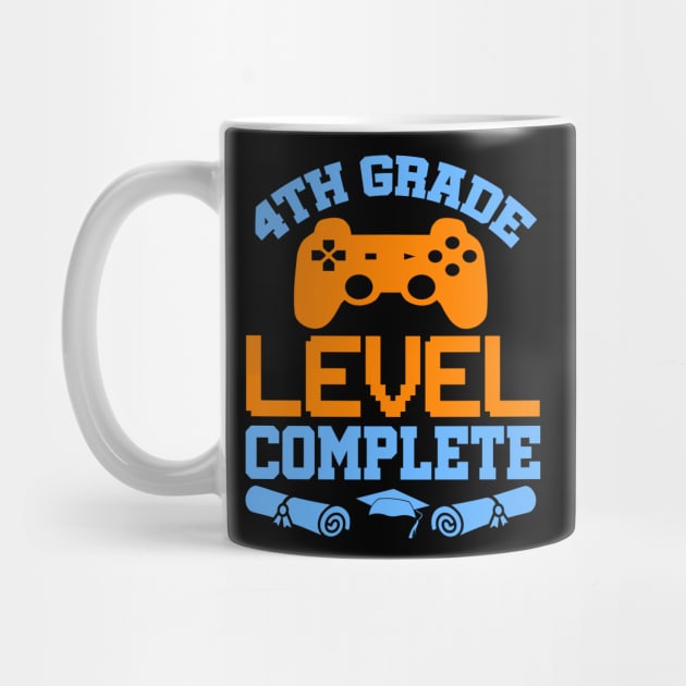 4th Grade Level Complete Video Gamer T-Shirt Graduation Gift by celeryprint